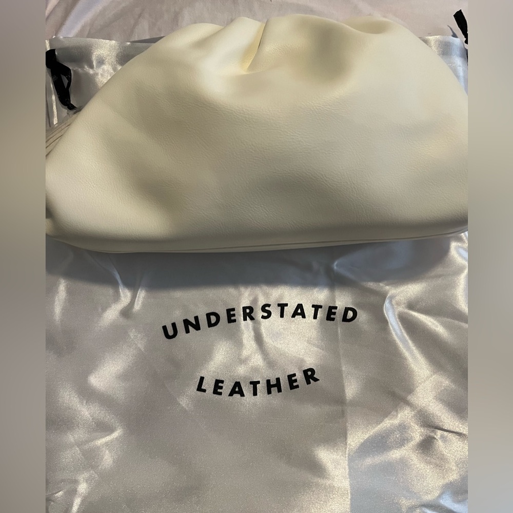 NWT Understated Leather Cream/Off White crossbody or hand free pouch